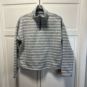 Thread & Supply 1/4 Zip Striped Pullover/Sweater Size Women’s Large